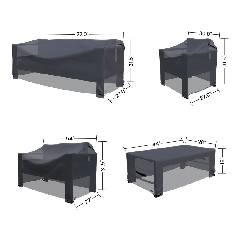 Arnhildur Aluminum Outdoor Seating Group Cover
