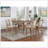 Transitional Set Of 2 Counter Height Chairs Natural Tone And Beige Solid Wood Chair Padded Leatherette Upholstered Seat Kitchen Dining Room Furniture
