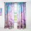Mauve et bleu liquide Art VI - rideau en velours moderne - obscurcissant - 1 panneau-71849094