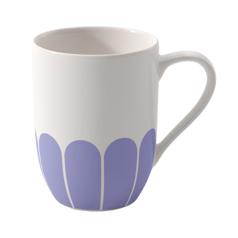 Villeroy & Boch Fleur Bleu Collection Mug, Premium Porcelain, Made in Germany, Dishwasher and Microwave Safe, 10 oz Capacity, 4.5x3.25x4 in, Mug with Handle for Coffee, Tea & Hot Drinks, Blue