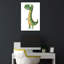 Happy Green Dinosaur Playful Contemporary Animal Wall Art Print 1 Piece Wrapped Canvas Wall Art-813123586