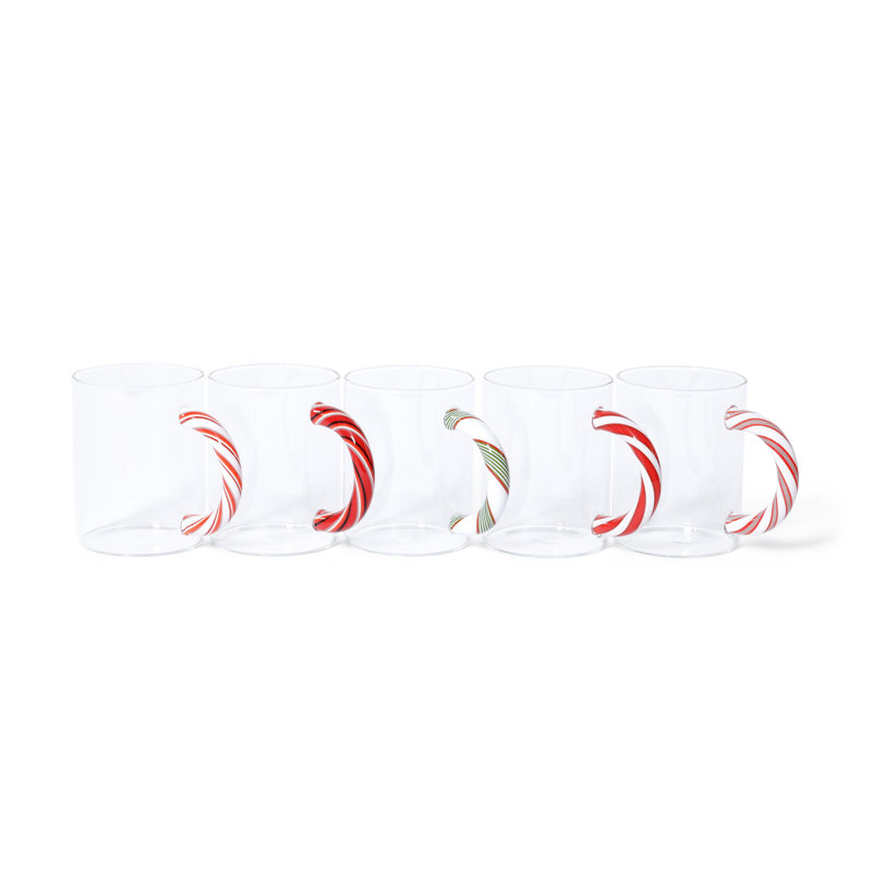 Ensemble de 5 tasses en verre Holiday