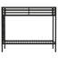 Lit superposé simple au-dessus de métal noir - structure tubulaire carrée robuste, d'abord, espace, sommeil silencieux, assemblage rapide, convient aux matelas standard