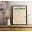 Ann Arbor City Map, reproduction d'impression sur affiche en beige-24705823
