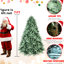 Arbre de Noël 4 pi avec teinte bleue, 592 pointes PE +, structure à charnières pour une installation rapide et sans effort, support en métal stable de 48 po avec assemblage, base