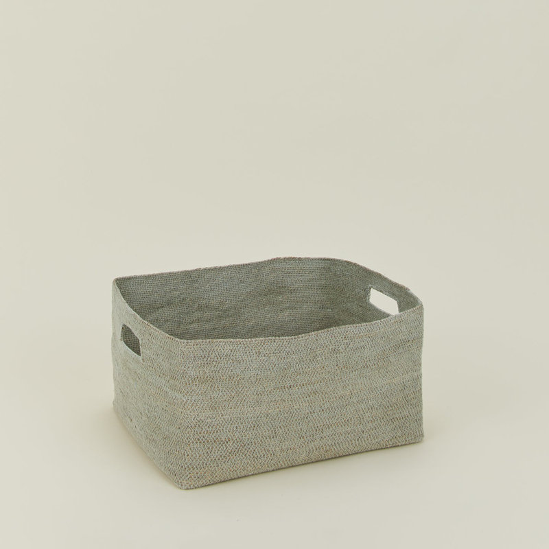 Essential Low Basket, Sky, 9" H x 17" W x 14" D