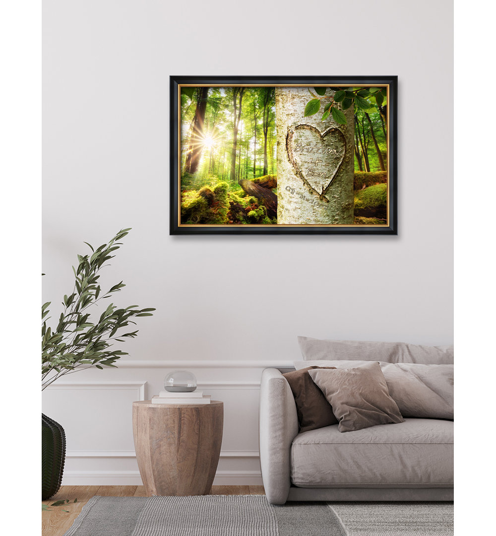 Love Evergreen, Personalized Artwork with Names and Date on, Love Gift for Anniversary,Birthday IPIC