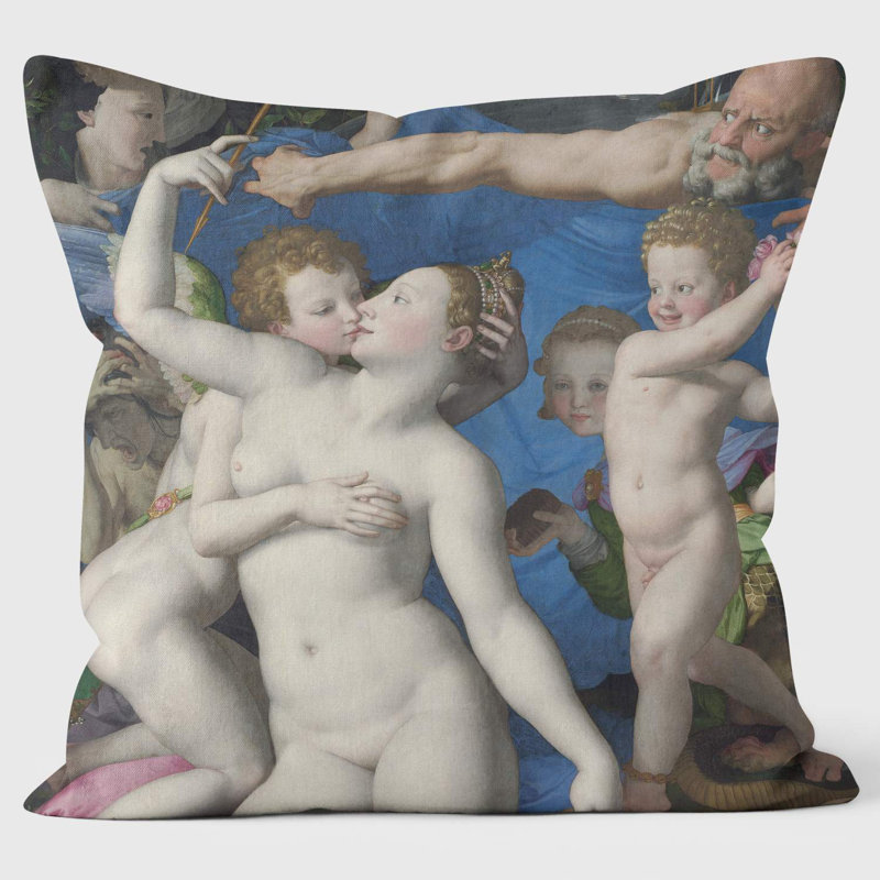 An Allegory with Venus and Cupid - Bronzino - National Gallery Cushion