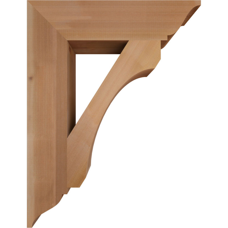Support traditionnel lisse l 5 1/2 po x P 26 po x H 34 po, cèdre rouge de l'Ouest, Cèdre rouge de l'Ouest (lisse)
