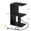 Nikaila 24.4" Tall Narrow End Table with Charging Station and Led Sensor Light,Modern Side Table, Bedside Table, for Small Spaces, Living Room, Bedroom-285012626
