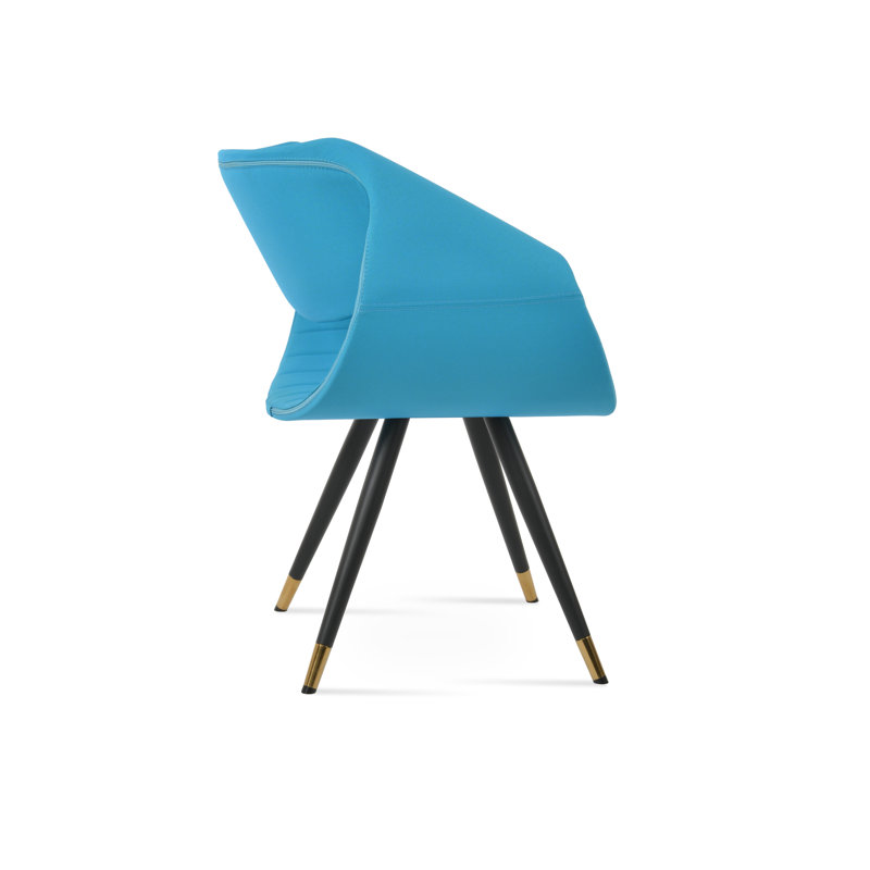 Fauteuil Seminyak Star, Noir, Turquoise