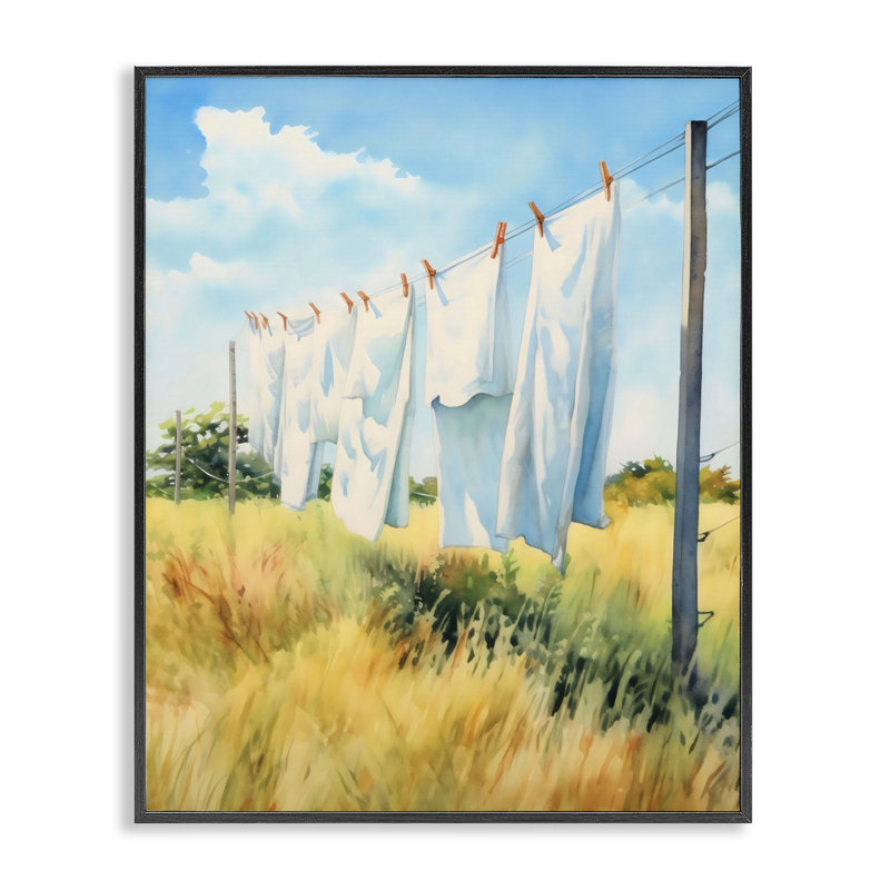 Vêtement avec giclée encadrée Windy Meadow, design by Creative Studio, H 14 po x l 11 po, Giclée encadrée noir minuit