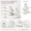 Ensemble de 2 chandeliers de table en aluminium blanc-112696065