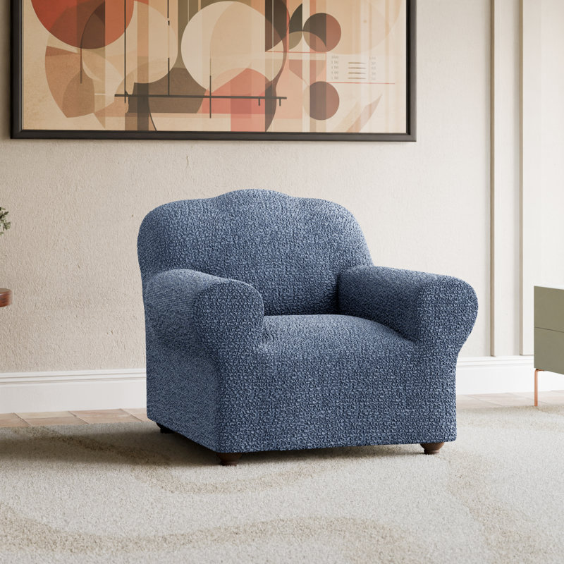 Housse extensible pour fauteuil - Style italien et qualité supérieure - Collection CottonRich, Bleu