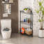 Étagère de coin en métal à 6 niveaux Tablettes pentagonales à tablettes de rangement en métal réglables en métal robustes pour salle de bain, salon, cuisine-1255668666