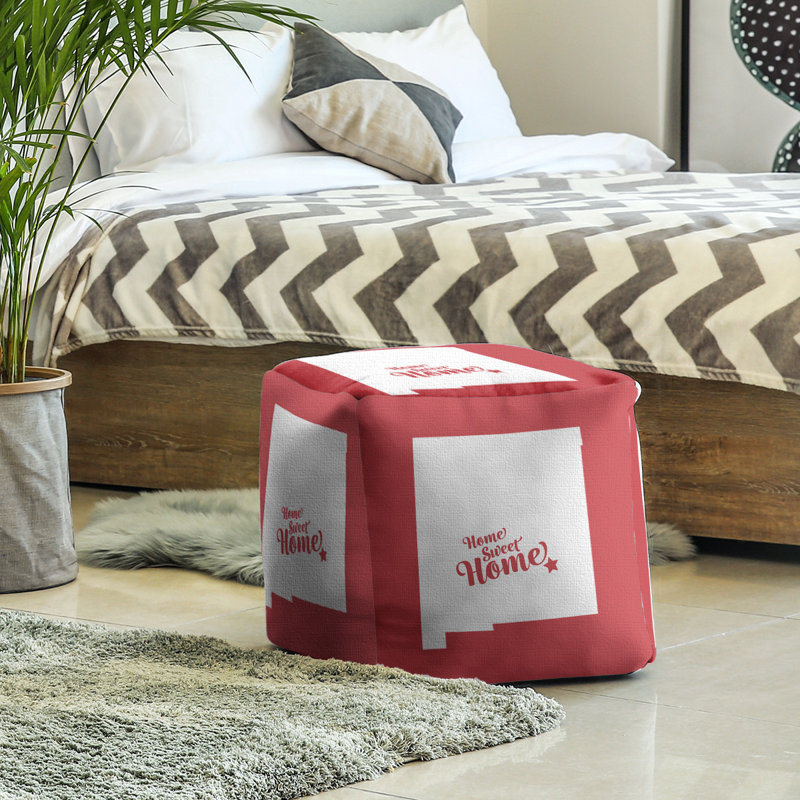 Repose-pieds à cubes roswell the home, Rouge
