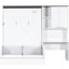 Espace avec lit double, bureau et rangement - Conception pliable, rangement pratique, blanc multifonctionnel intégré pour une vie compacte,