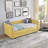 Daybed with Twin Size Pop-up Trundle Upholstered Tufted Sofa Bed, Twin Size, Boucle Fabric (83"x43"x29.5")-756149672-756149673