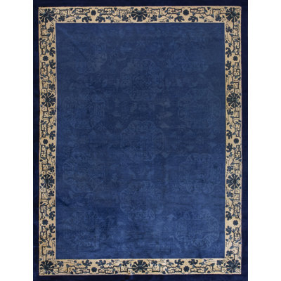 Tapis bleu en porcelaine de Chine