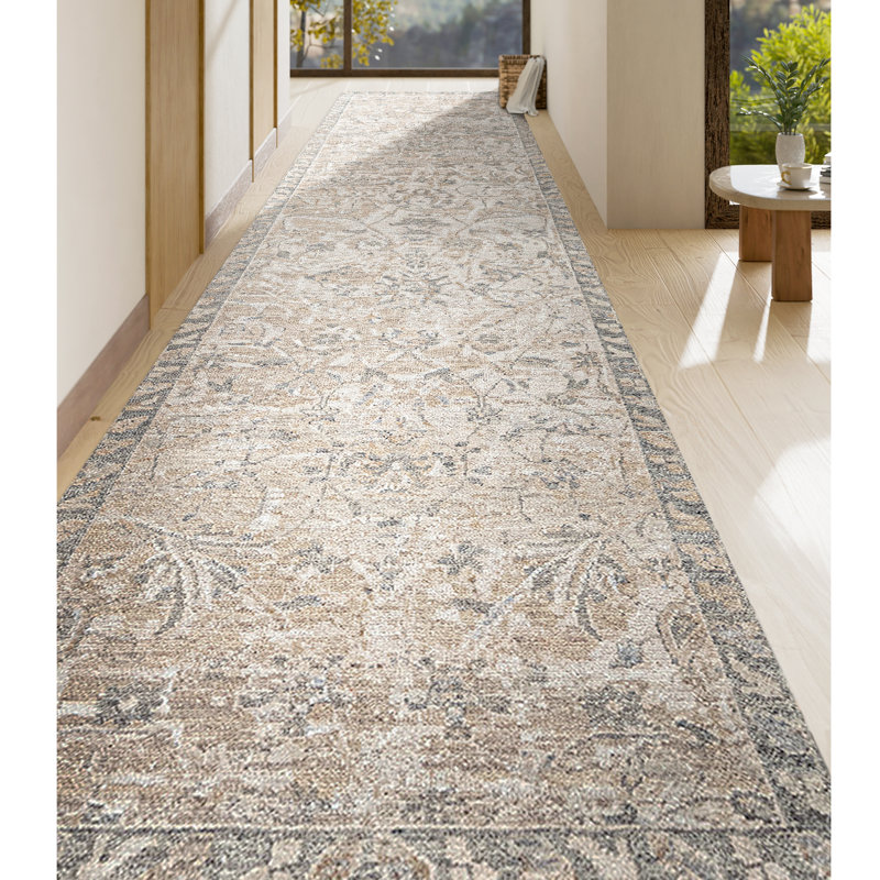 Tapis noué à la main, Tapis de couloir 2 pi 6 po x 10 pi