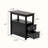 Nightstand with Charging Station & Outlets - Compact Side Table with 2 Drawers for Small Spaces, Bedroom or Living Room, Black-1115752483