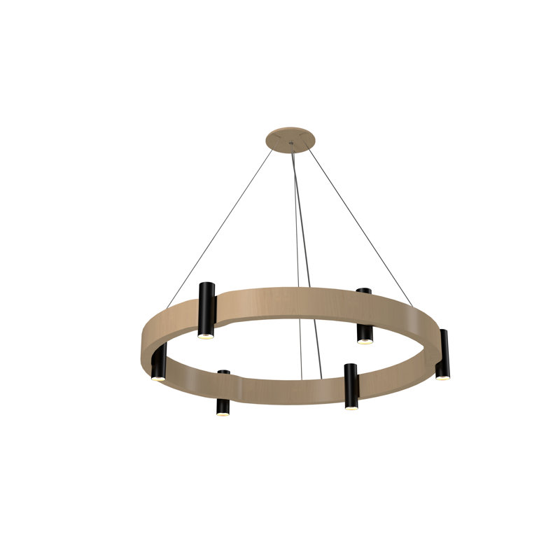 Luminaire suspendu Flow Accord, H 5,31 po x l 23,62 po x P 23,62 po, Érable