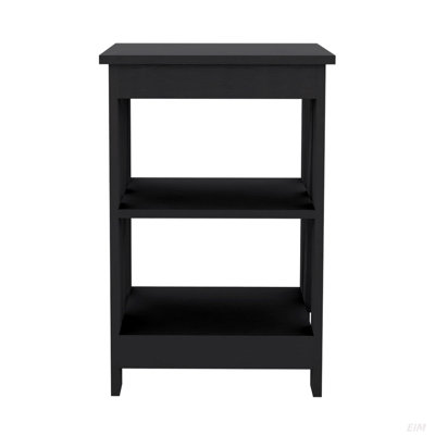 End Table, Side Table, Nightstand, 3-Tier Storage Shelf, Sofa Table