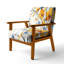 Geidel - Fleurs abstraites - Fauteuil d'appoint rembourré traditionnel-1459229823-1503986175