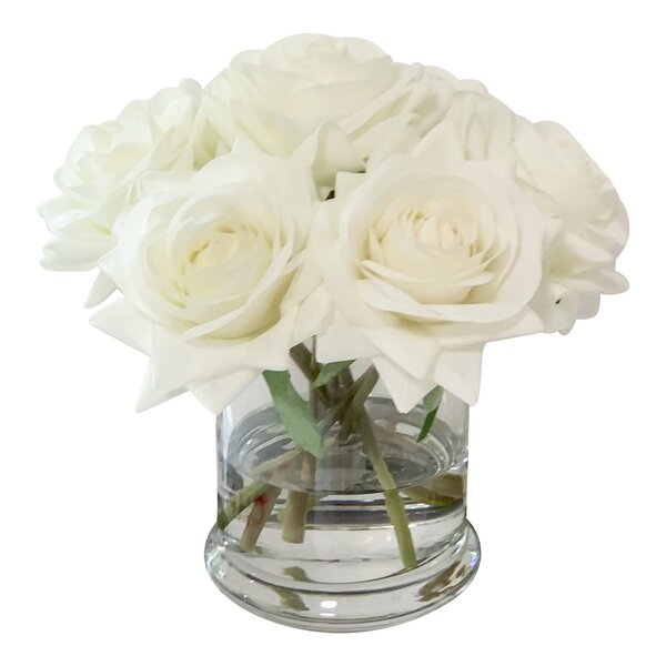 Buy REAL TOUCH Roses Arrangement in Vase-realistic Faux Floral Online in  India 