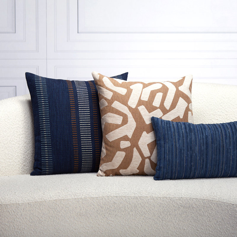 Fascination Sunbrella® Throw Square Indoor/Outdoor Pillow Cover & Insert by Elaine Smith, 20"H X 20"W, Caramel