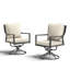Ensemble de 2 fauteuils d'extérieur pivotants avec coussins