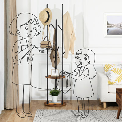 Freestanding 7 - Hook Coat Rack