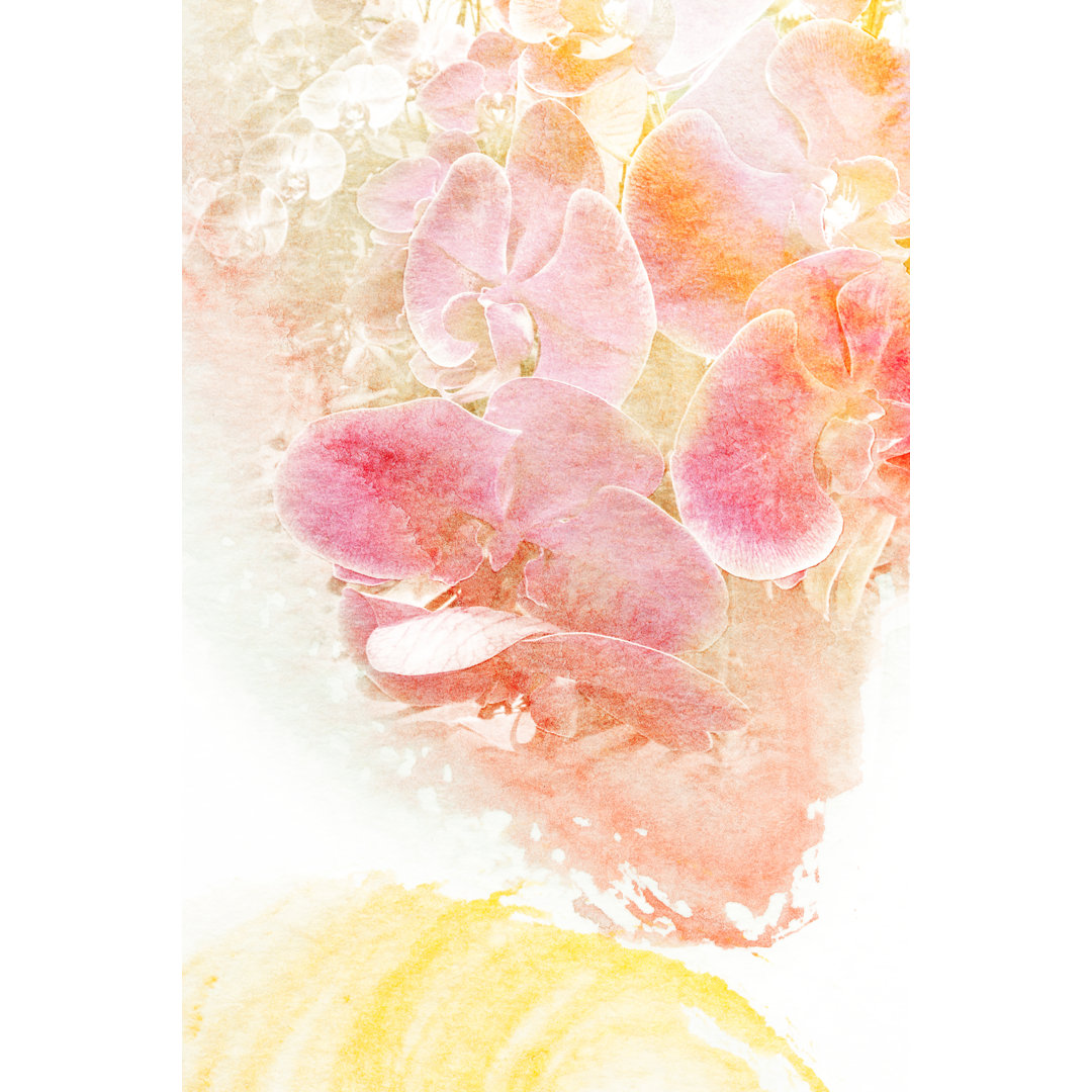 Blume Aquarell Illustration - Leinwandbild