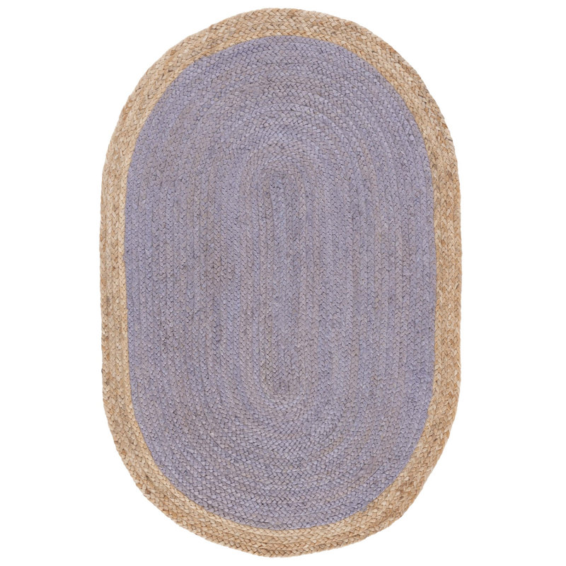 Adisri Natural Fiber Area Rug In Gray/Brown, Oval 4' x 6'