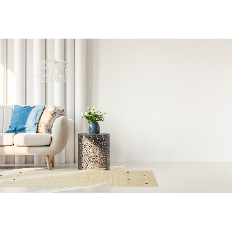 Handwoven Wool Gabbeh Uni White Rug, Runner 80 x 450cm