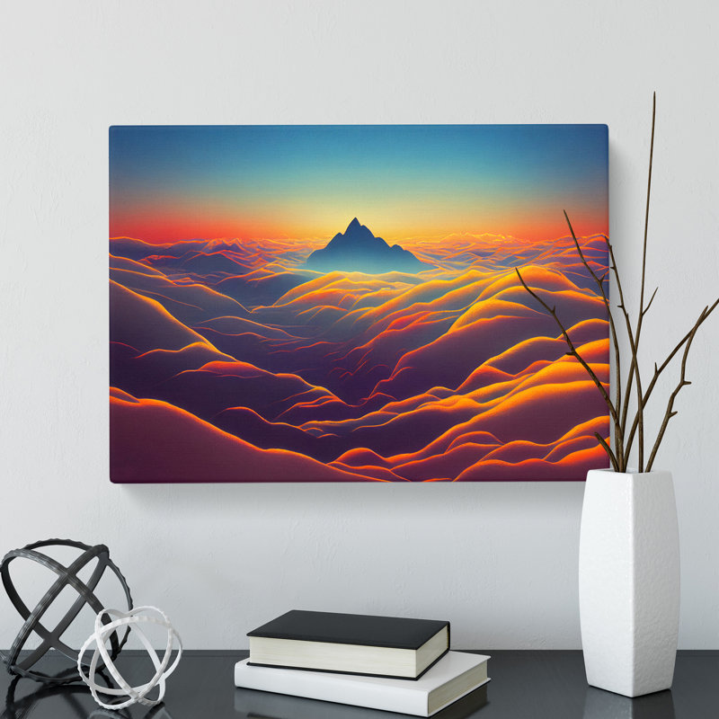 Intoxicating Mountain Sunset - Wrapped Canvas, 35cm H x 50cm W