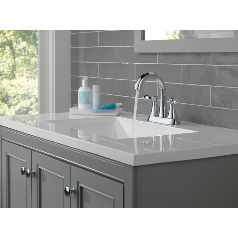 Esato Centerset Bathroom Faucet with Drain Assembly, Chrome