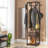 Reelika 15.75'' Wide 8 - Hook Freestanding Coat Rack with Storage in Brown/Black