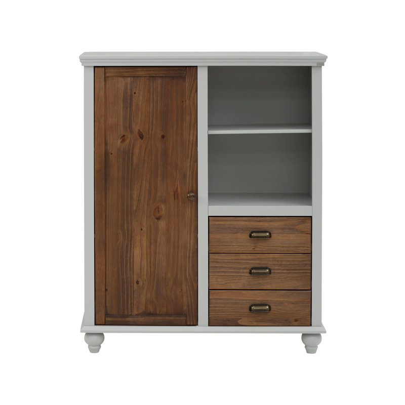 Fanchone 100cm Sideboard, Green/Natural
