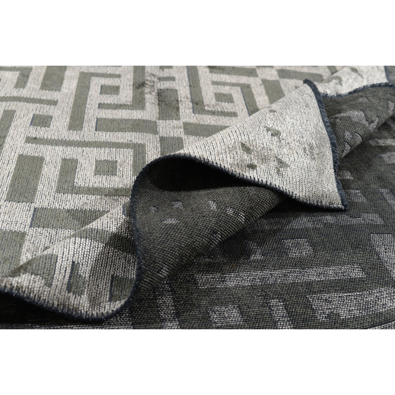 Rapture Greige/Brown Geometric Luxury Area Rug, Rectangle 7'10" x 11'2"