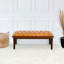 Banc en cuir avec boutons