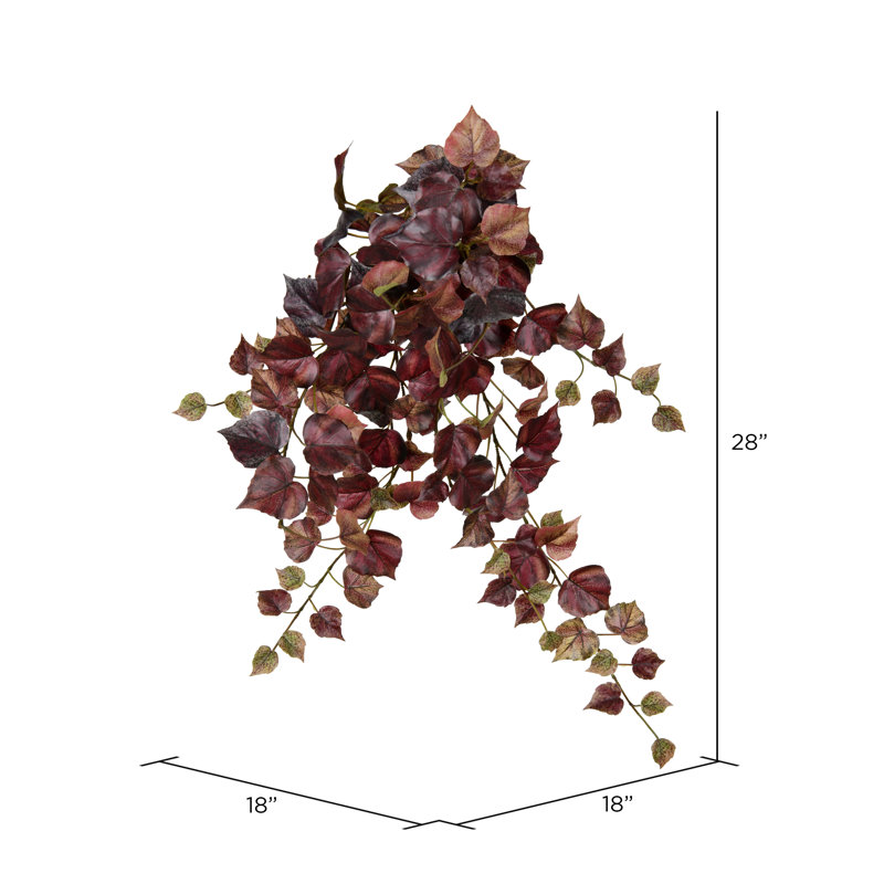 Buisson de lierre artificiel bourgogne, H 28 po x l 18 po x P 18 po