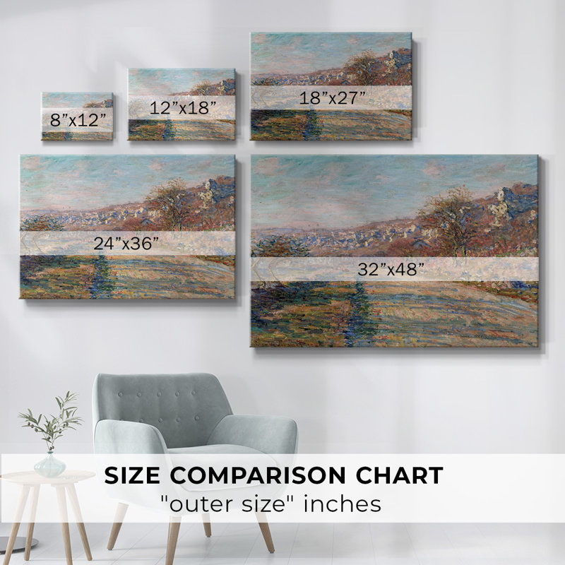 Monet - Toile tendue avec châssis, H 40 po x l 60 po