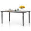 Table de salle à manger rectangulaire en acier avec trou pour parasol H 28 po x l 60 po x P 38 po Anginette