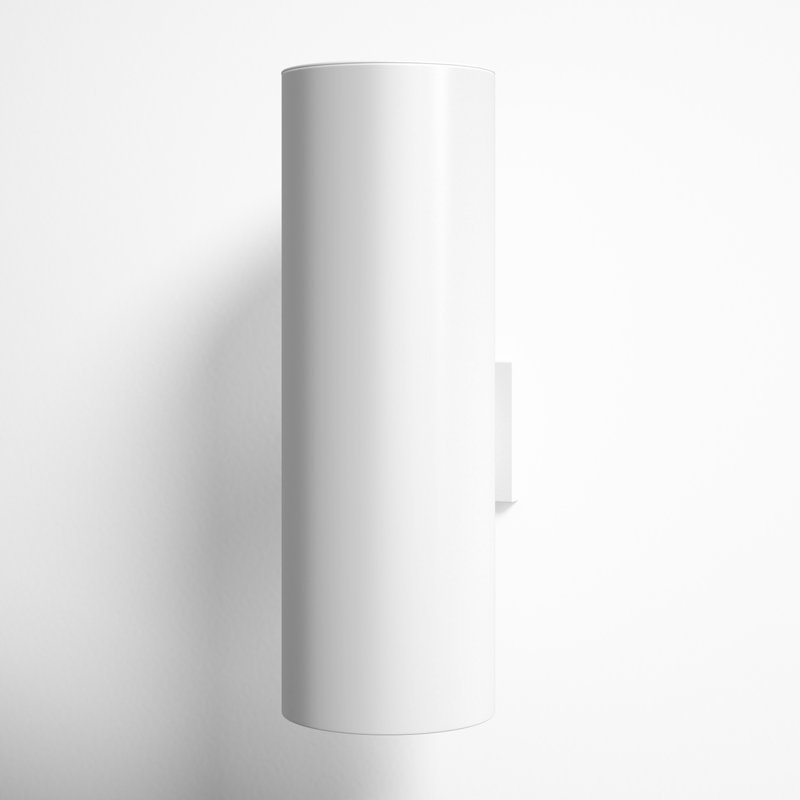 Dylan LED Wall Light, 18.25" H x 6" W x 6" D, White