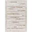Tapis rayé fabriqué à la main Giselle en gris / blanc / brun-731228087