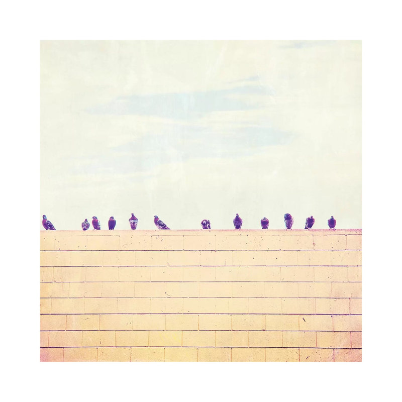 Birds On Wires III by Thomas Brown - Gallery-Wrapped Canvas Giclée on Canvas, 30.48 cm H x 30.48 cm W, Canvas