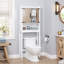 Armoire de rangement au-dessus de la toilette, organisateur de salle de bain de ferme avec portes de grange en bois et tablettes réglables
