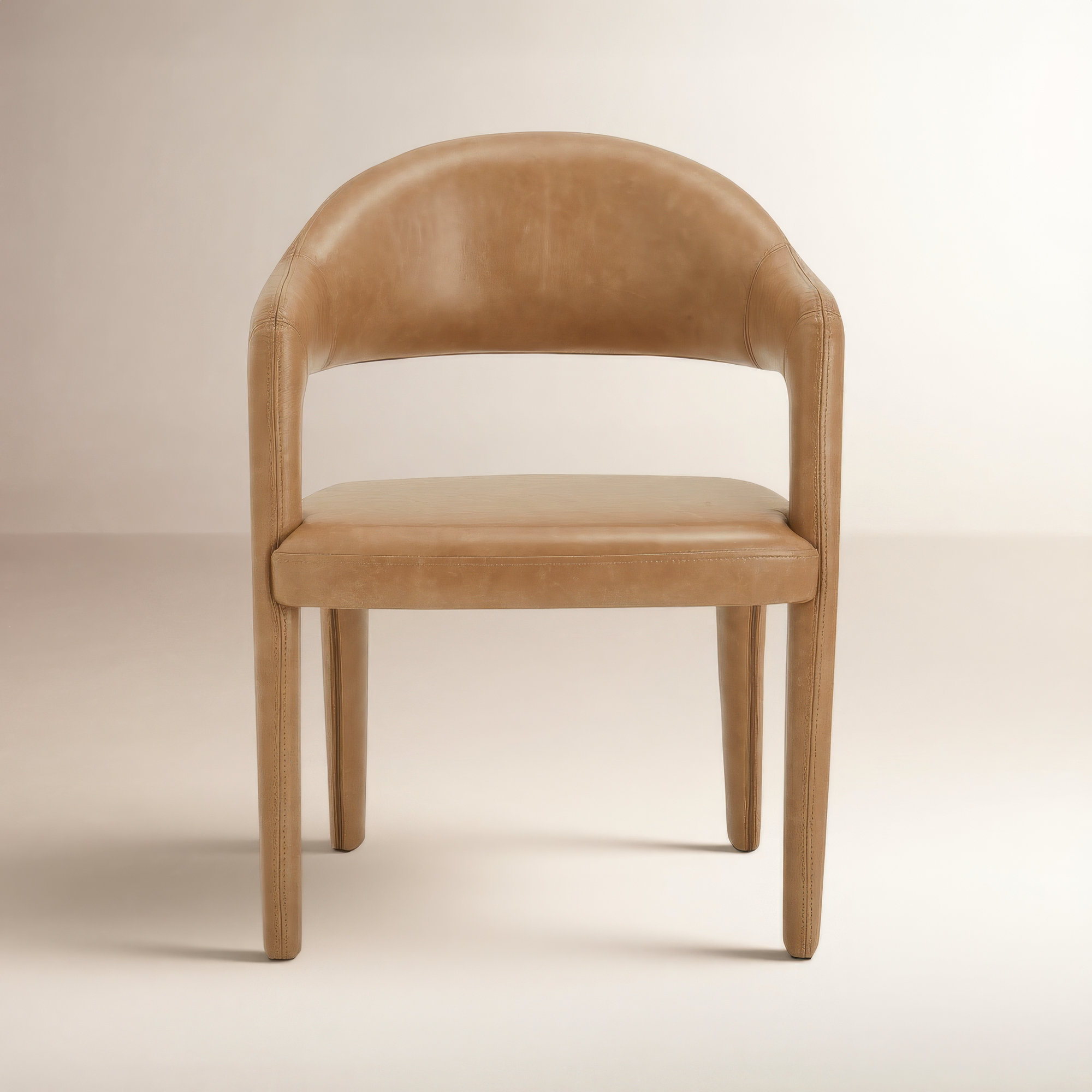 Waymon Dining Chair Leather, Brown