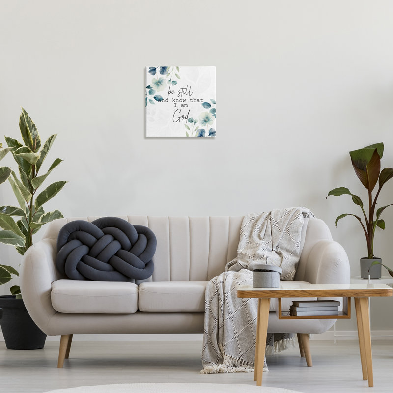 Art mural sur toile Be Still, H 17 po x l 17 po